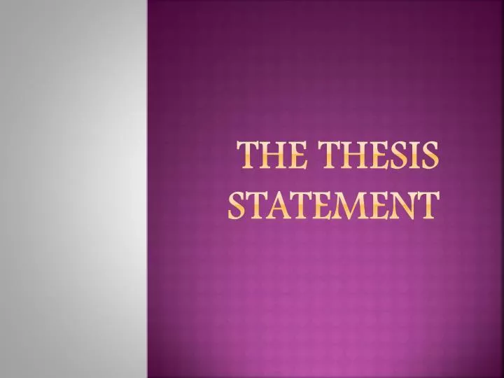 the thesis statement