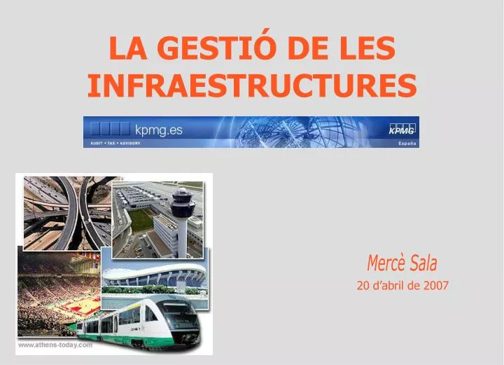 la gesti de les infraestructures