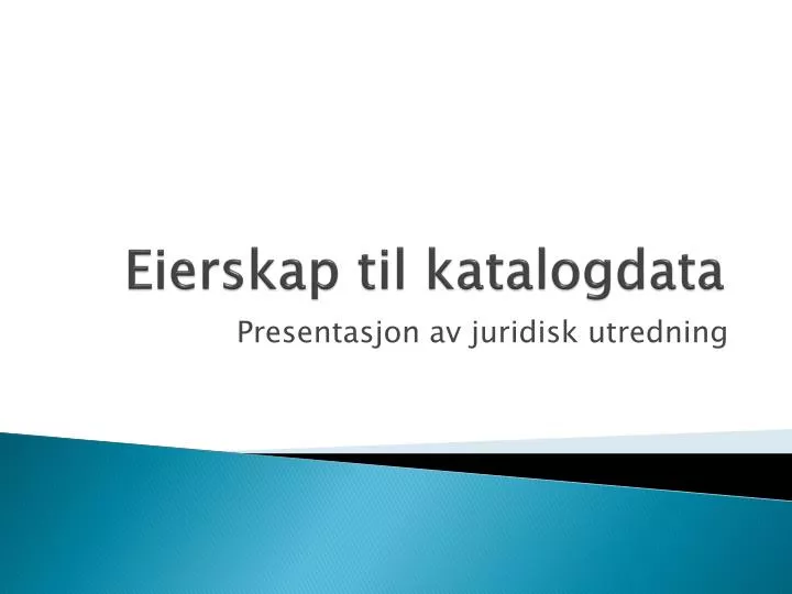 eierskap til katalogdata