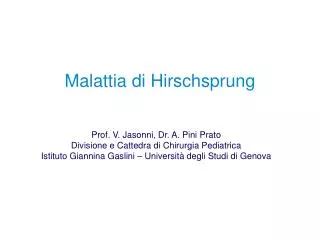 malattia di hirschsprung