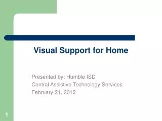 Visual Support for Home