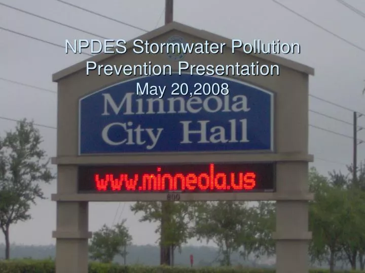 npdes stormwater pollution prevention presentation may 20 2008
