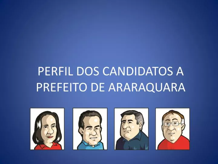 perfil dos candidatos a prefeito de araraquara