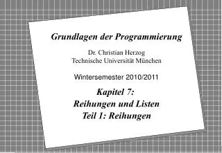 grundlagen der programmierung