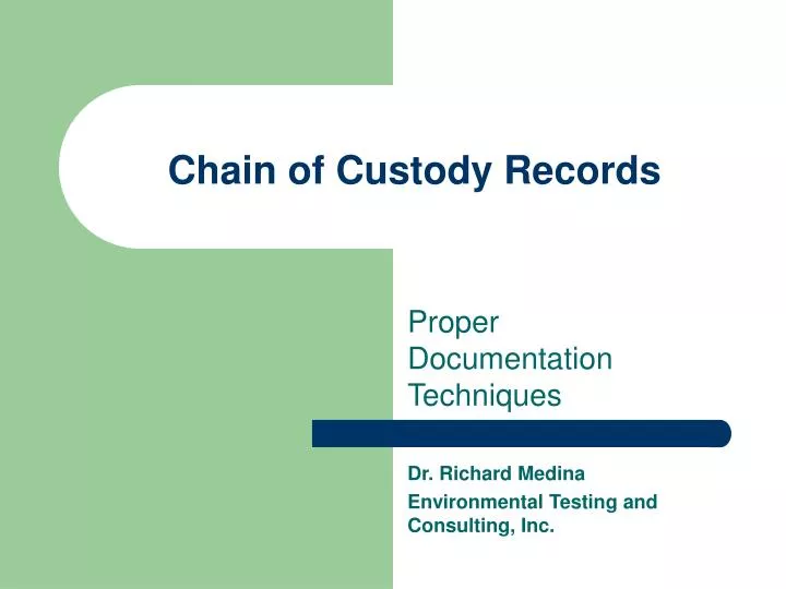 chain of custody records