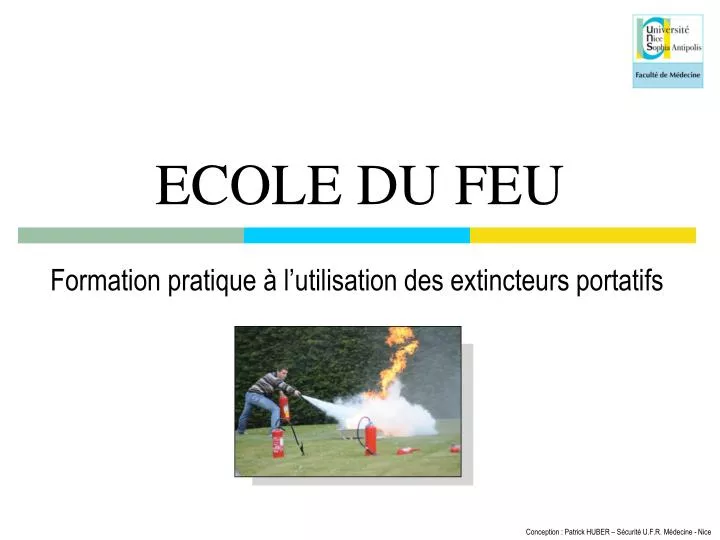 Tableau récapitulatif de l'utilisation des feux