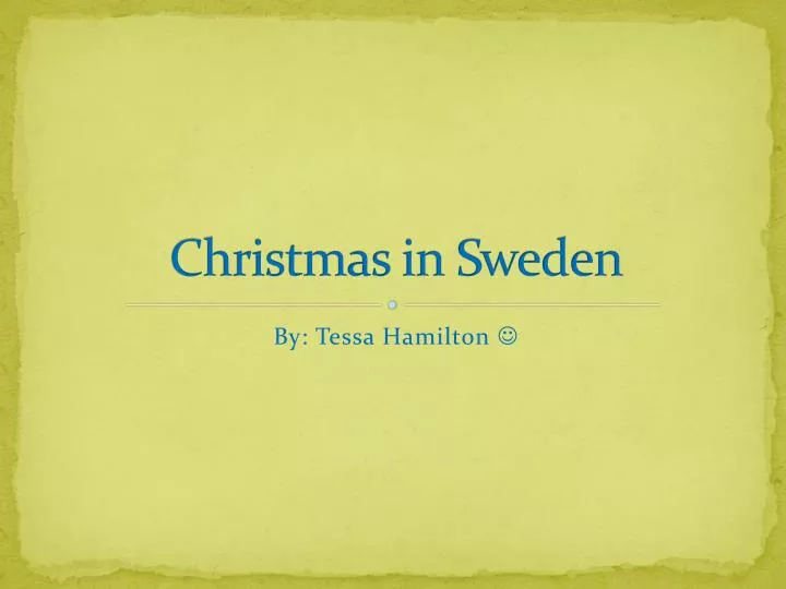 christmas in sweden