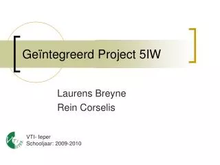ge ntegreerd project 5iw