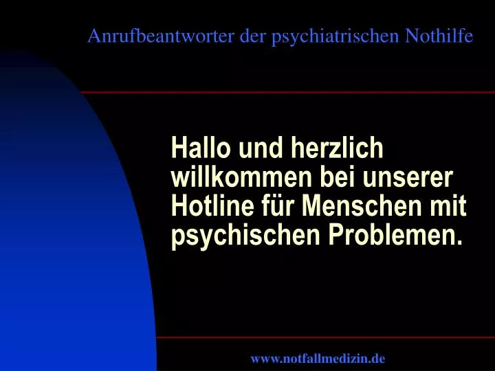 hallo und herzlich willkommen bei unserer hotline f r menschen mit psychischen problemen