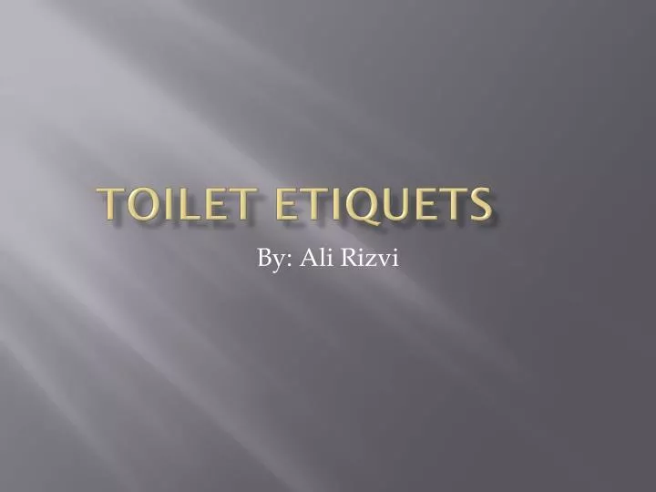 toilet etiquets