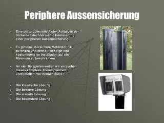 periphere aussensicherung