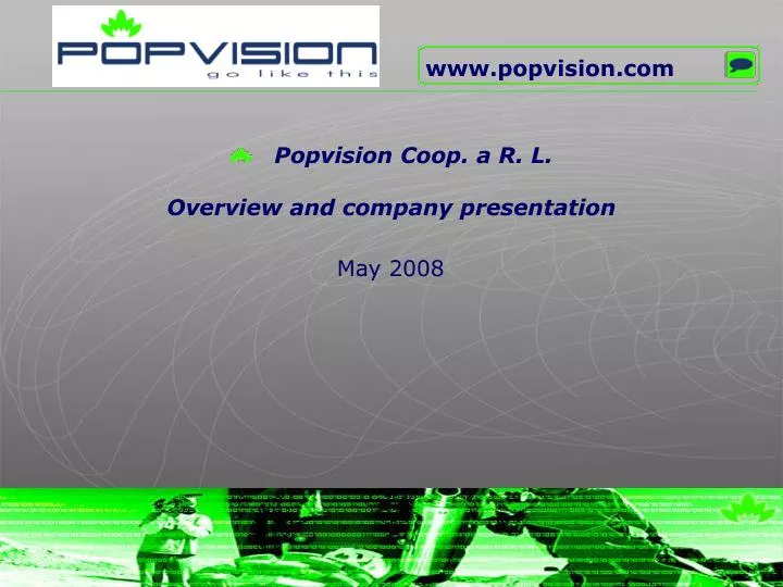 popvision coop a r l overview and company presentation