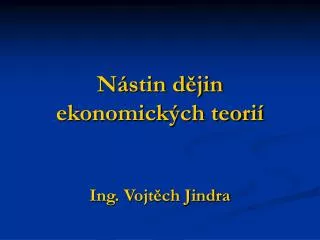 n stin d jin ekonomick ch teori ing vojt ch jindra