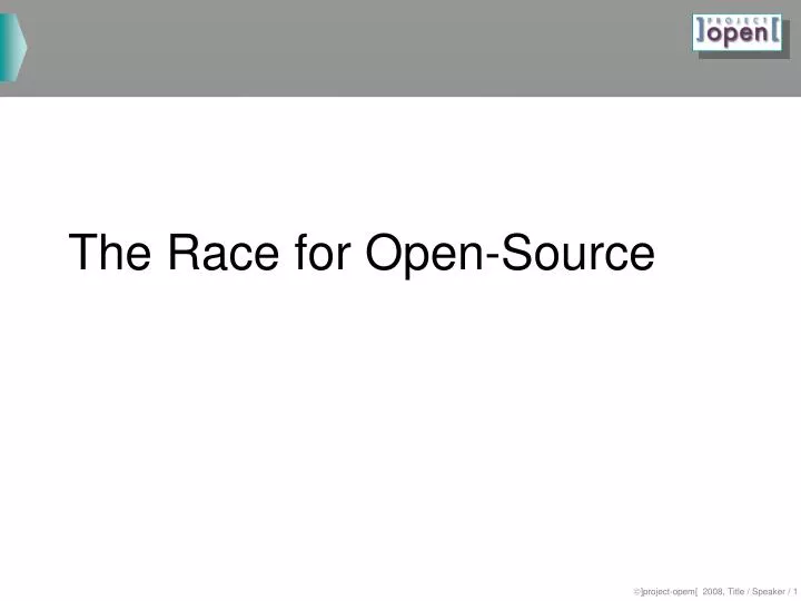 the race for open source