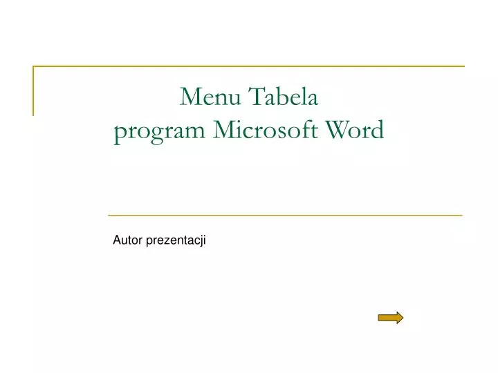 menu tabela program microsoft word