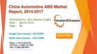 China Automotive ABS Market Size, Share 2014-2017