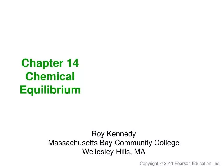 chapter 14 chemical equilibrium