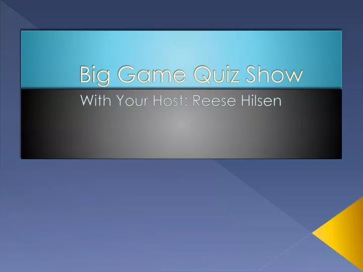 big game quiz show