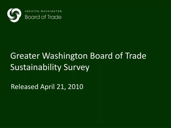 greater washington board of trade sustainability survey