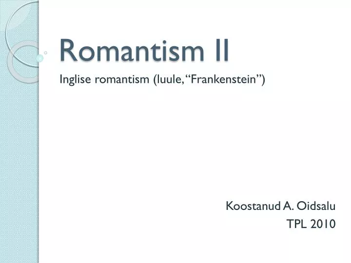 romantism ii