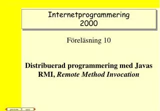 Internetprogrammering 2000