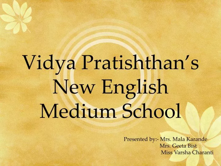vidya pratishthan s new english medium school