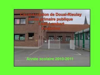 circonscription de douai rieulay cole primaire publique l on lambert coutiches