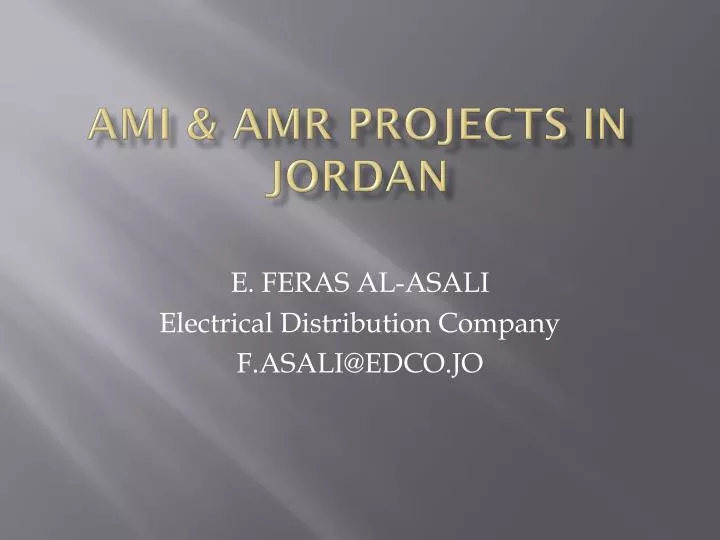 ami amr projects in jordan