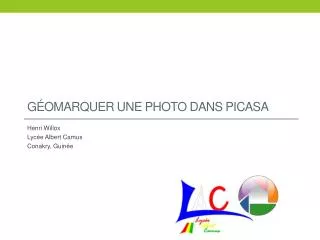 g omarquer une photo dans picasa