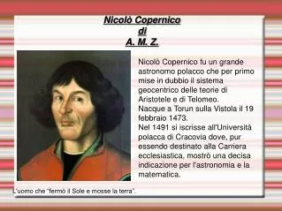 nicol copernico di a m z