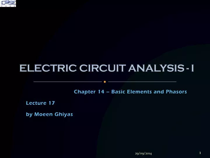electric circuit analysis i