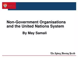 Non-Government Organisations and the United Nations System