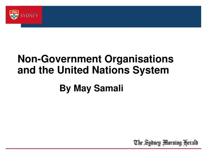 non government organisations and the united nations system