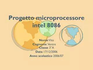 progetto microprocessore intel 8086