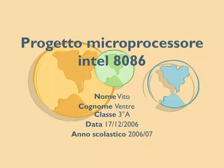 progetto microprocessore intel 8086
