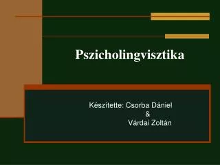 pszicholingvisztika
