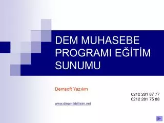 dem muhasebe programi e t m sunumu
