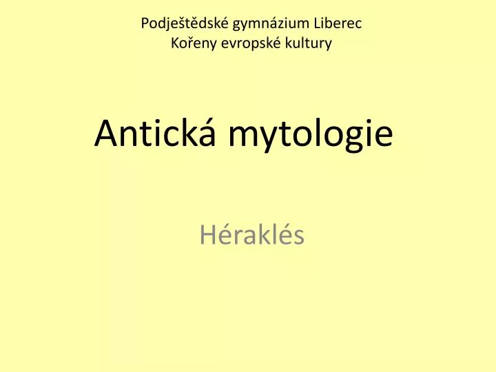 antick mytologie