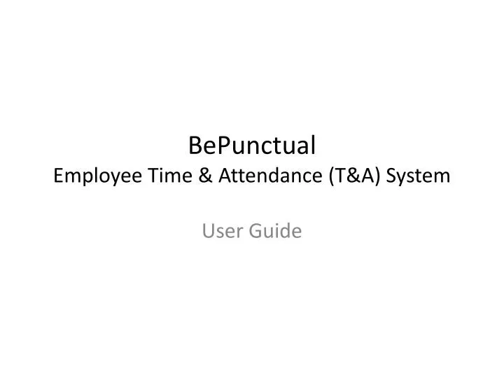 bepunctual employee time attendance t a system