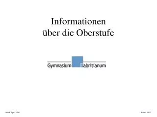 informationen ber die oberstufe