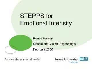 STEPPS for Emotional Intensity