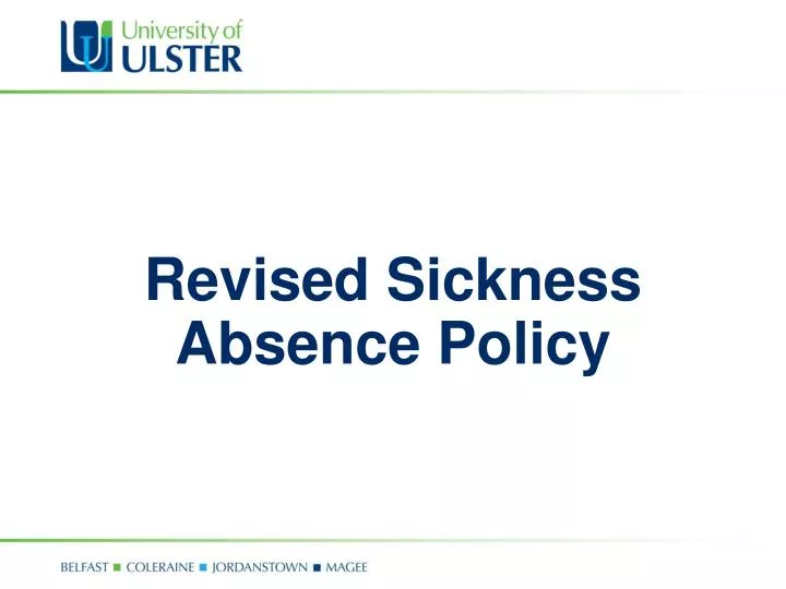 revised sickness absence policy