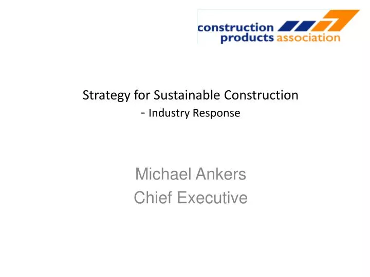 strategy for sustainable construction industry response
