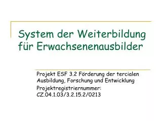 system der weiterbildung f r erwachsenenausbilder