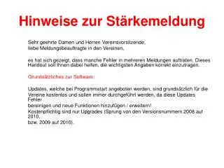 hinweise zur st rkemeldung
