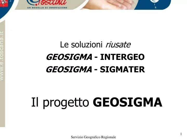 le soluzioni riusate geosigma intergeo geosigma sigmater il progetto geosigma