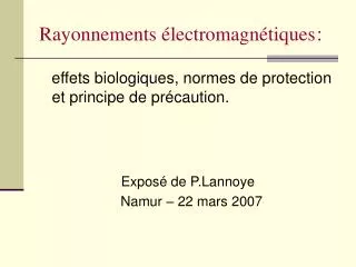 rayonnements lectromagn tiques