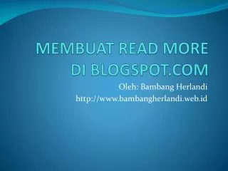 membuat read more di blogspot com