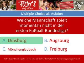 multiple choice als auktion
