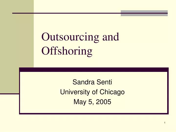 outsourcing and offshoring